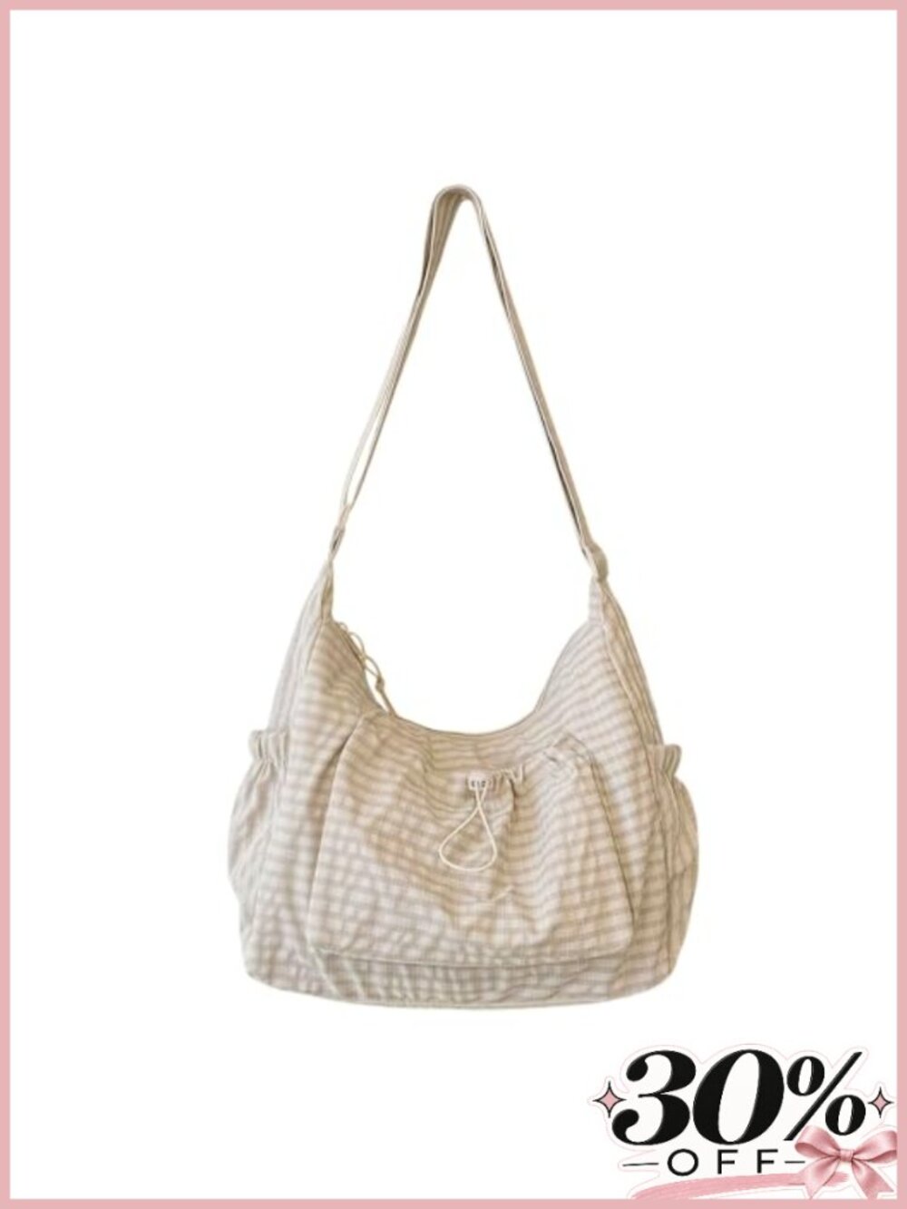 Nylon Hobo Crossbody Bag Slouchy Crescent Messenger Purse Everyday